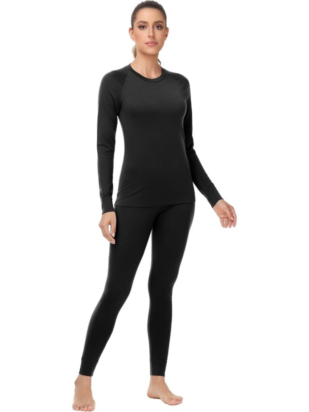 Cozy Women's 100% Merino Wool Thermal Base Layer Set for Ultimate Warmth